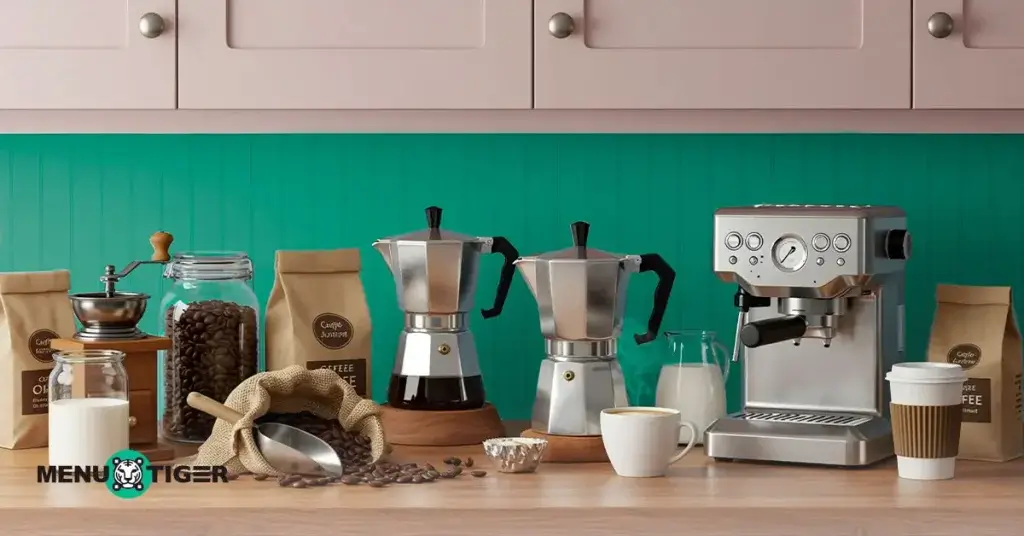 Coffee makers on counter