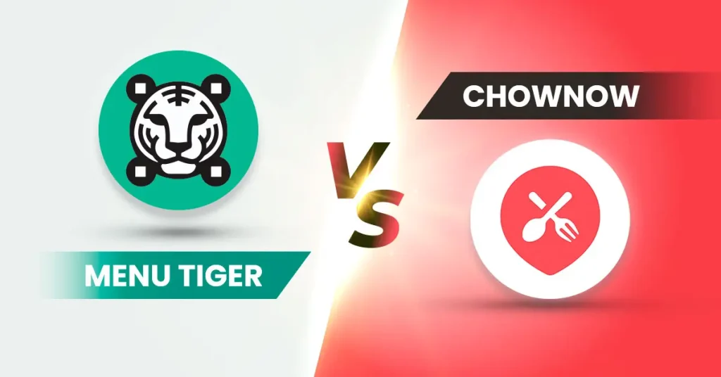 MENU TIGER versus ChowNow comparison graphic