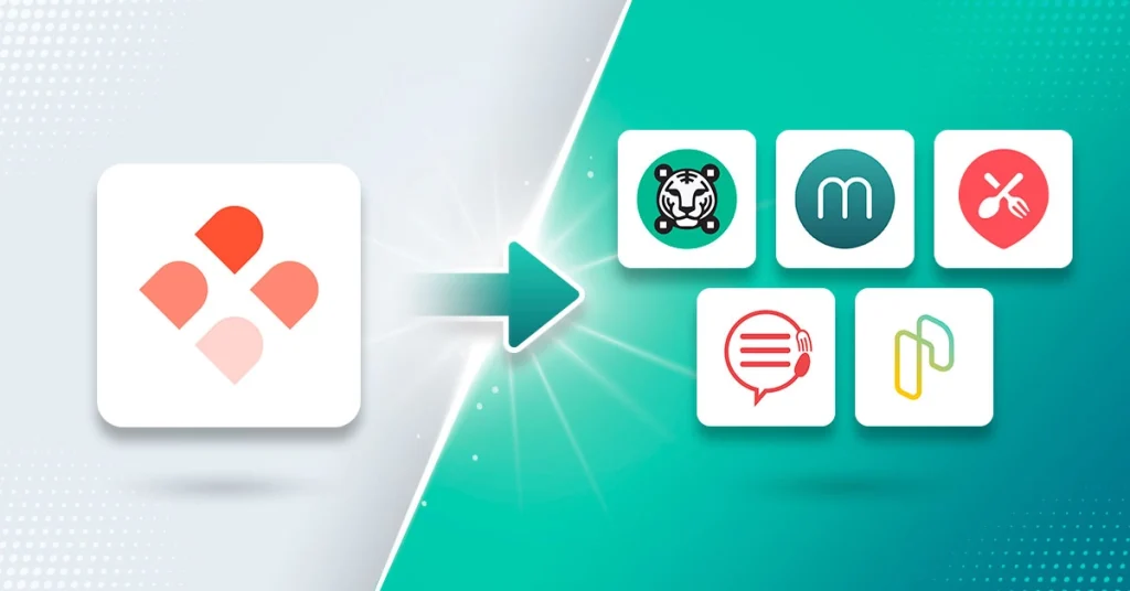 BentoBox logo pointing to five restaurant technology alternatives.